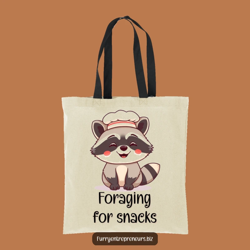 Funny Chef Raccoon Tote Bag: Carry Your Kitchen Humor in Style
