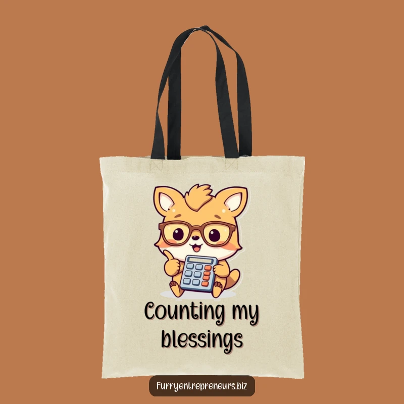 Funny Animal Accountant Tote Bag: Chic, cheerful tote for numbers, perfect funny gift.