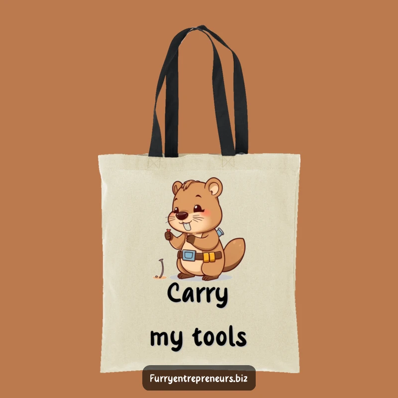 Funny Beaver Builder Tote Bag: Carry Your Tools (or Snacks) with Character