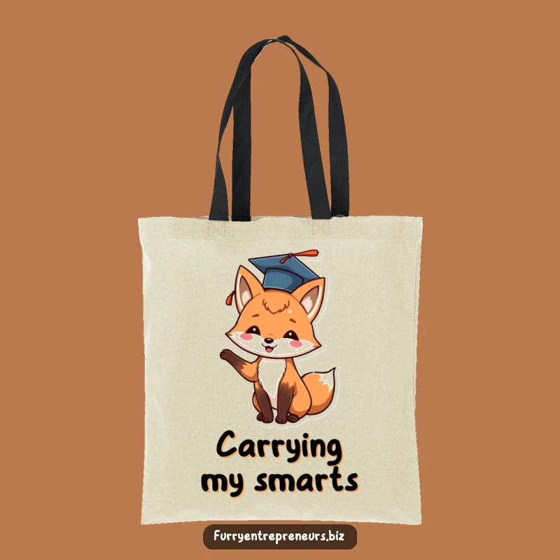 Funny Fox Graduation Tote Bag: Carry Your Success with Style