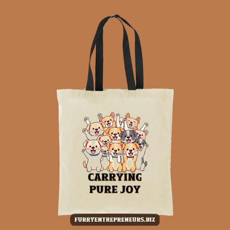 Funny Kawaii Dog Tote Bag: Durable Cheerful Pack, Practical Funny Gift for Dog Moms
