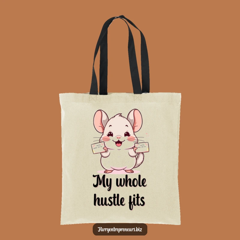 Funny Chinchilla Tote Bag: Carry Your Business & Smiles with this Cheerful Bag